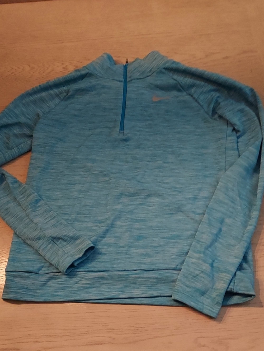 Nike Blue Heather Quarter-Zip Pullover